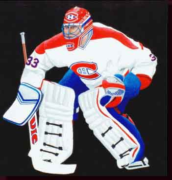 Sports Art NHL Hockey Art Paintings - Montreal Canadiens Artwork, Montreal Canadiens Paintings - Montreal Canadiens Goalie Paintings - Impenetrable