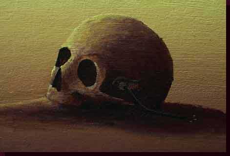 Surrealist Artwork Paintings, Surrealist Skull Paintings, Paintings of Skulls - The Dream of a World United Close-up - Click on Image to Return to Full View