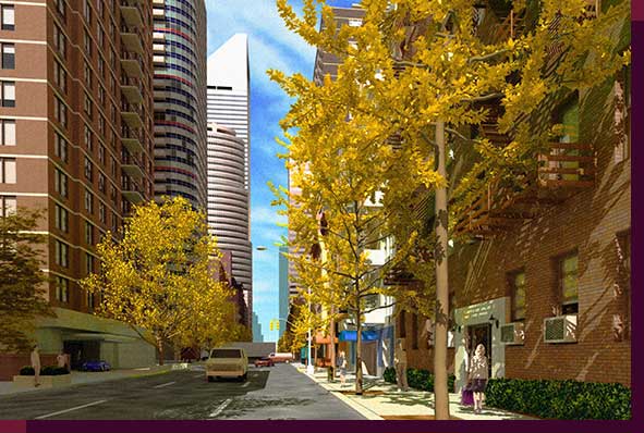 Architectural Rendering & 3D Computer Modeling - CitiBank Building, LipStick Building, East 54th St. Architectural Rendering