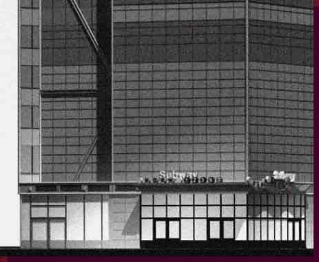 Architectural Rendering & 3D Computer Modeling - Times Square Tower - 7 Times Square New York City Close-up - Click on Image to Return to  Close-up #1