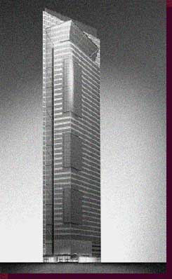 Architectural Rendering & 3D Computer Modeling - Times Square Tower - 7 Times Square New York City - Click on Image to View Close-up